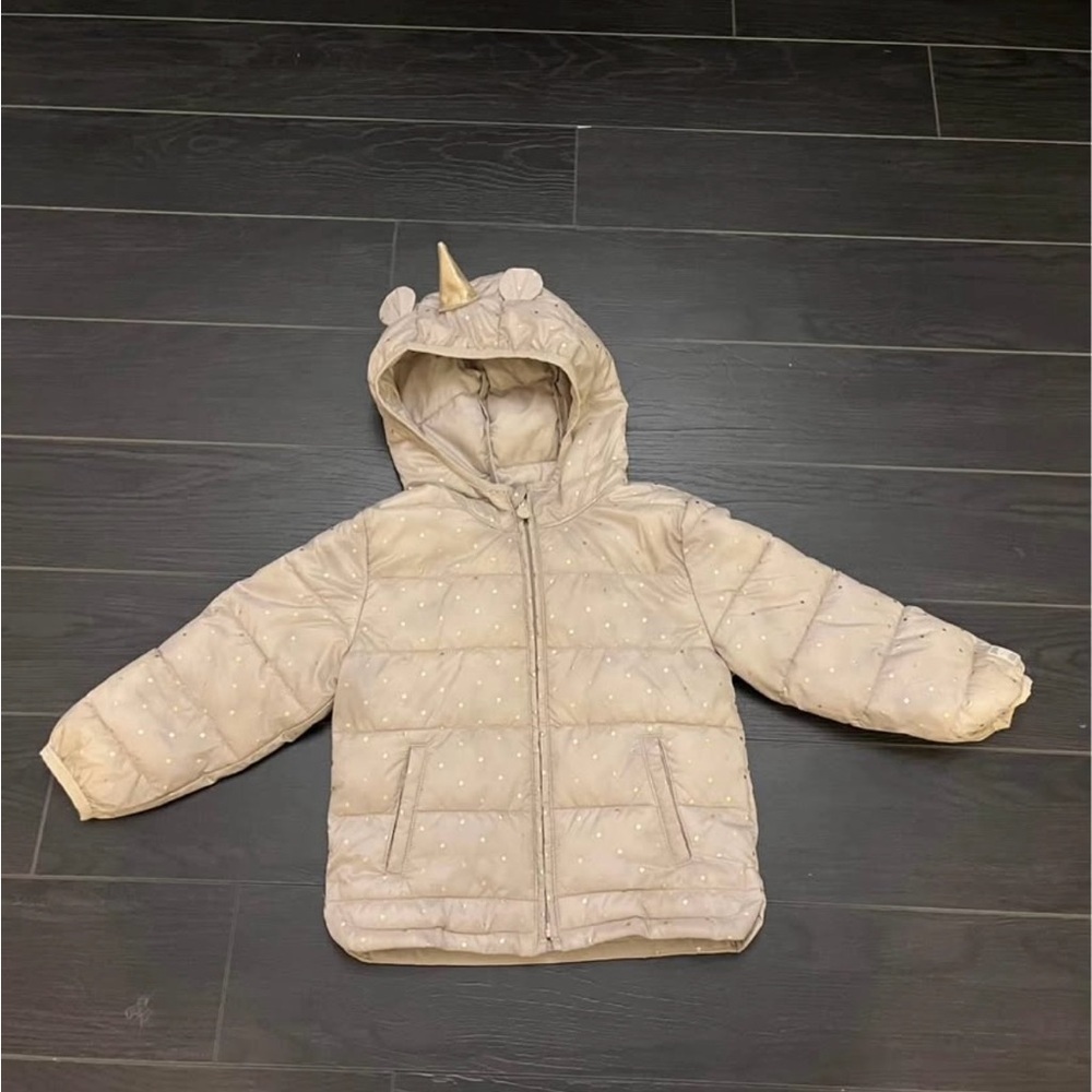 Gap Unicorn Puffer Jacket - Size 3T
